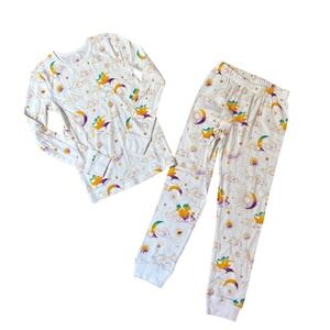 Disney Jasmine Aladdin Pajama Set Girls White Celestial Jasmine NWT SIZE 7